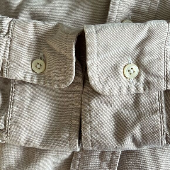 Ralph Lauren Yarmouth Collection VTG Button Down Shirt Tan /Brown… - Picture 8 of 9